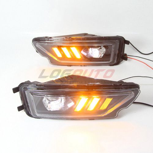 Led fog lamp for volkswagen amarok facelift model 17+ drl daytime light w/ turn