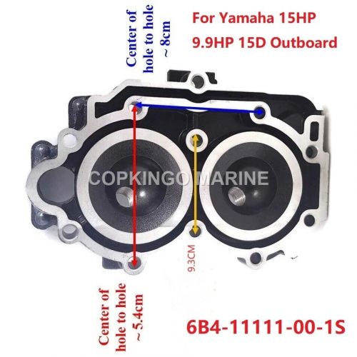 Cylinder head block for yamaha outboard engine 15hp 9.9hp 15d 6b4-11111-00-1s