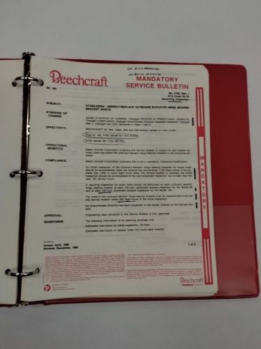 Beech mandatory &amp; optional service bulletins-original