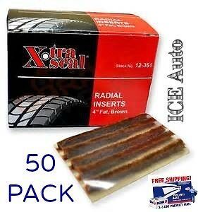 Pack of 50 - xtra seal radial plugs tubeless tire repair 4&#034; #12-361 made in usa