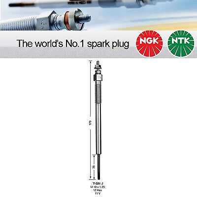 Ngk y-531j / y531j / 2979 sheathed glow plug pack of 2