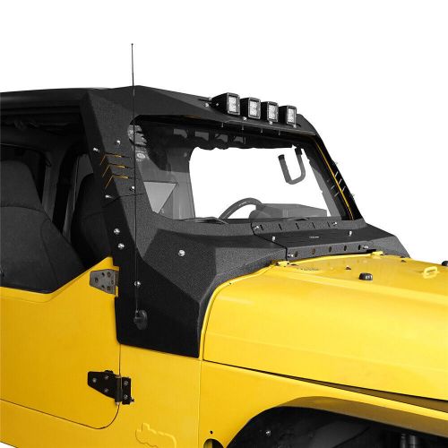 Hooke road windshield frame cowl cover amor set for 1997-2006 jeep wrangler tj