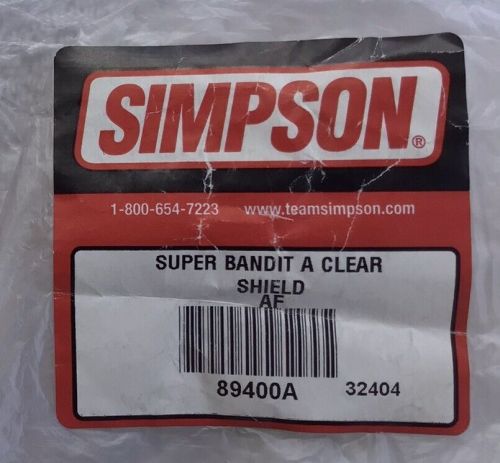 Simpson racing helmet shield for bandit super carbon drag 89400a clear