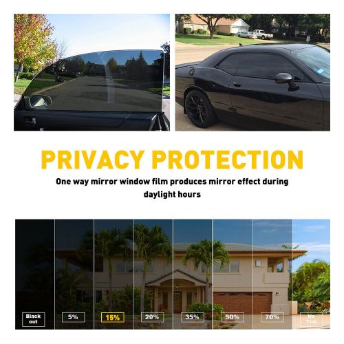 20inch x 10feet uncut roll window tint film 15% vlt for car home office glass