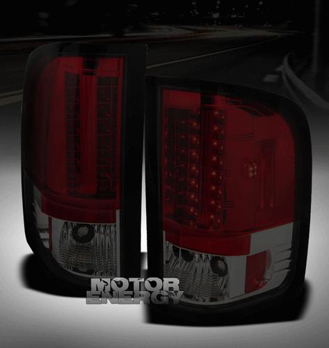 2009-2010 chevy silverado 1500 2500 3500 led altezza tail lights lamp red/smoke