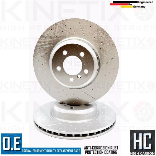 For bmw 325d m sport f30 dimpled grooved front rear brake discs 370mm 345mm