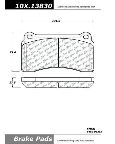 Centric 104.13830 brake pad or shoe, rear