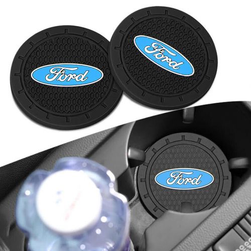 2pcs ford car cup coaster non-slip silicone water cup holder waterproof pad