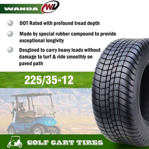 Wanda 225/35-12 golf cart atv tires 4 ply 225/35x12 14014