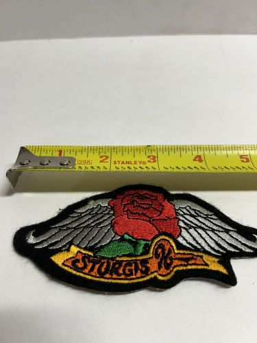 Vintage sturgis 1996 bike rally patch 56th anniversary motorcycle biker rose