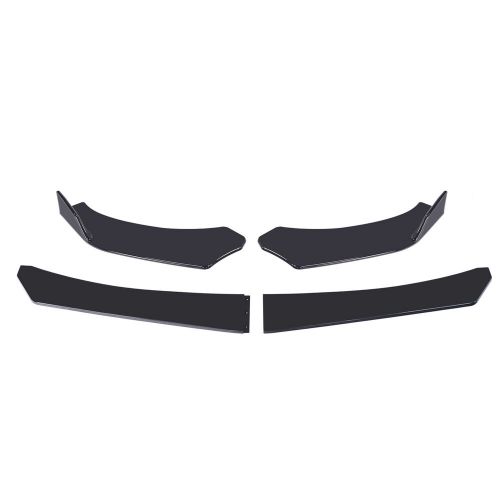 70&#034;glossy black front bumper lip splitter spoiler+ 15cm strut rods for nissan us