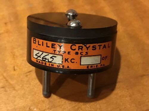 Bliley radio crystal type bc3, 465 kc frequency control vtg erie pennsylvania