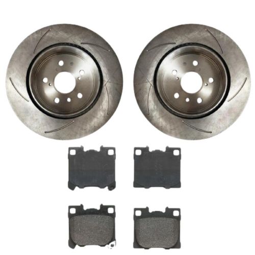 For toyota yaris gr 1.6 gr 2020- rear grooved left right brake discs pads 297mm