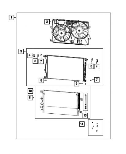 Genuine mopar radiator isolator 68262822aa