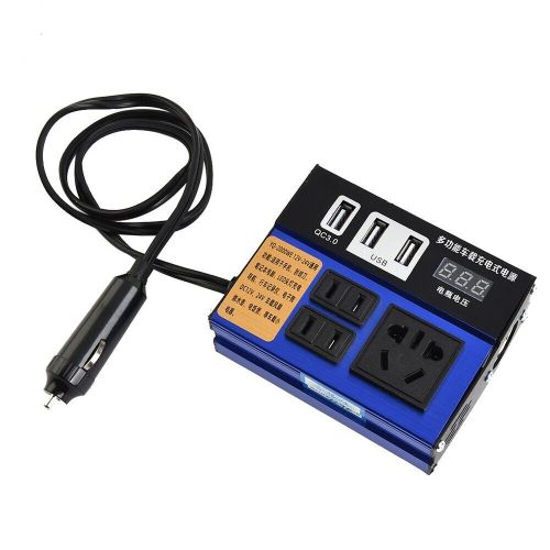 Car vehicle power inverter dc12v 24v to dc110v/220v converter trip 3-usb new