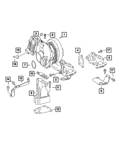 Genuine mopar turbocharger gasket 5175629aa