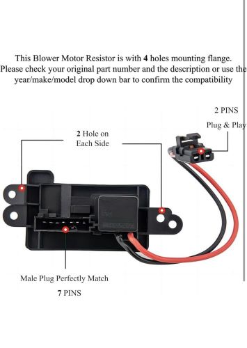 Replacement for gm acdelco blower motor resistor 15-81087 8901908 -c77