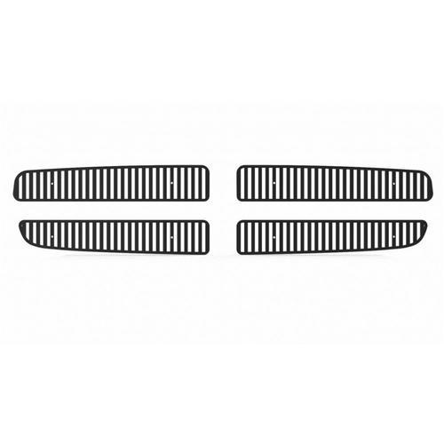 Dodge durango 97-03 black vertical billet front metal grille trim cover insert