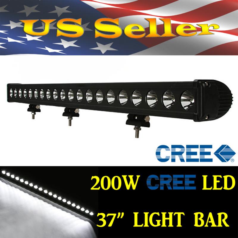 200w 37" cree led spot work light bar diving light lamp off road 4wd boat