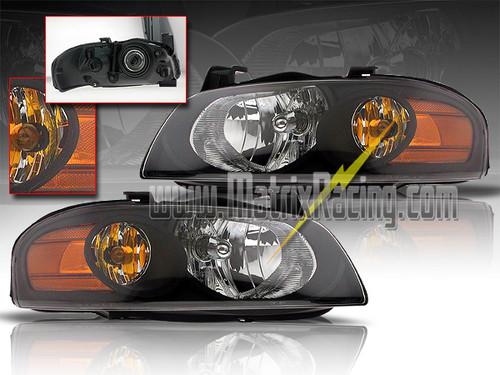 04-06 nissan sentra jdm style headlights black new se-r,se-r spce v mdl