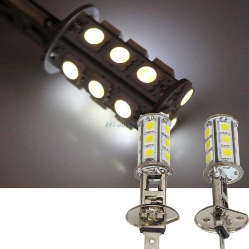 New 2pcs h1 18 led 5050 smd car automotive fog light lamp bulbs white 12v