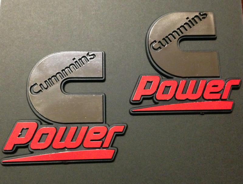 2 cummins emblem dodge ram decal stickers power diesel badge truck 4x4 logo red