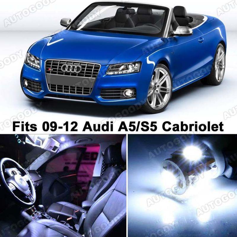 Audi a5 s5 cabriolet white led lights interior package kit 8f7