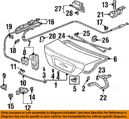 Honda oem 74851s5aa02 trunk lid-lock