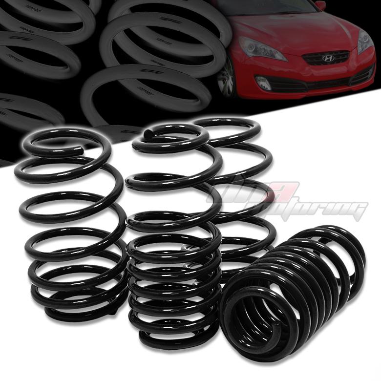 09-13 coupe l4/v6 1.5" drop suspension black racing lowering spring 295f/245r lb