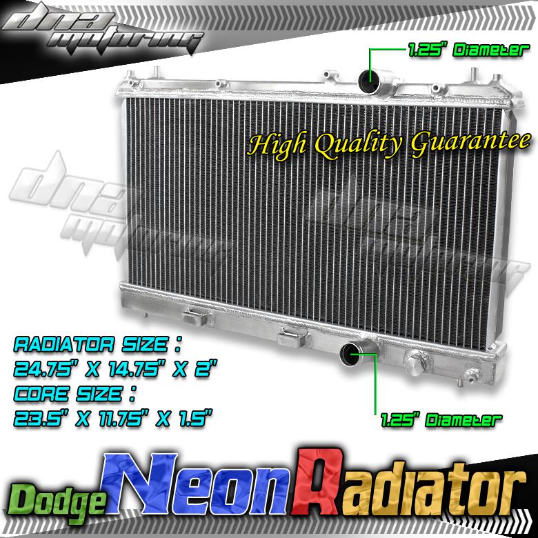 Dual core full aluminum racing cooling radiator performance dodge neon 1995-1999