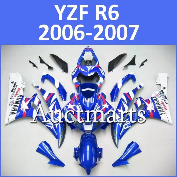 Fit yamaha yzf r6 06 07 yzfr6 2006 2007 600 fairing kit abs bodywork d8 d00