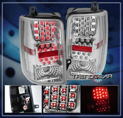 93-96 jeep grand cherokee suv led altezza tail brake light lamp chrome 94 95 set