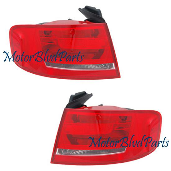 09-11 audi a4 sedan tail lights rear lamps bulb type oe-style driver+passenger