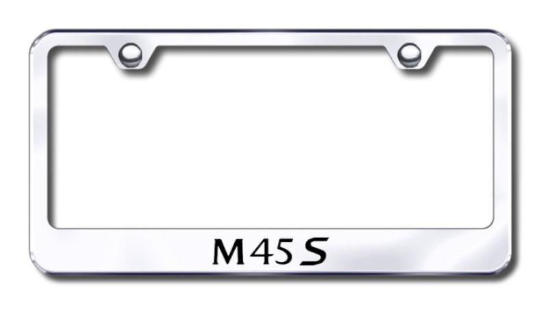 Infiniti m45s  engraved chrome license plate frame made in usa genuine