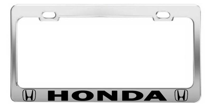  car license plate frames > chrome metal > car license tag holder> honda frames