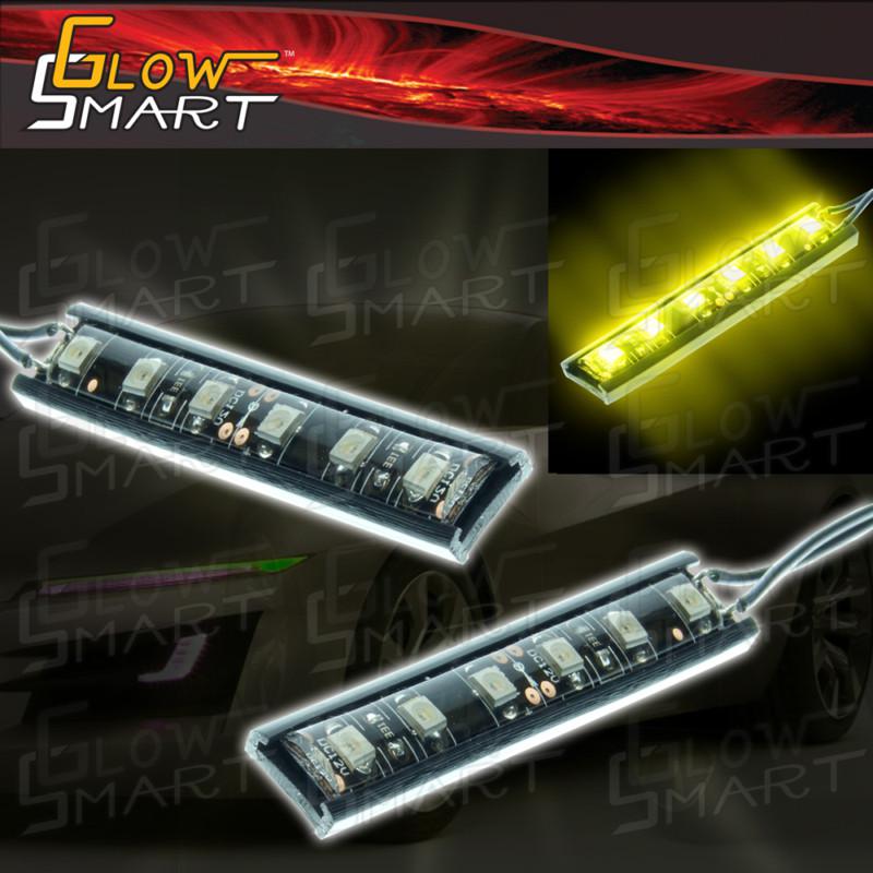 2 x 2” led strip light 6 smd door trim courtesy dash panel lighting yw