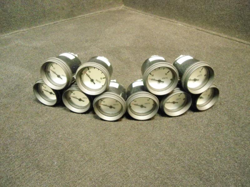 Lot of 10 volt gauge #940554 brunswick inboard/outboard instrument gauge # 2