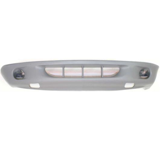 01-04 dodge dakota front bumper textured lower fascia raw gray plastic fog hole