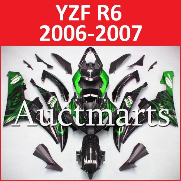 Fit yamaha yzf r6 06 07 yzfr6 2006 2007 600 fairing kit abs bodywork d18 a01