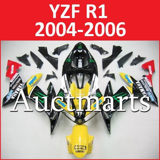 Fit yamaha yzf r1 04 05 06 yzfr1 2004 2005 2006 fairing kit bodywork e18 a01