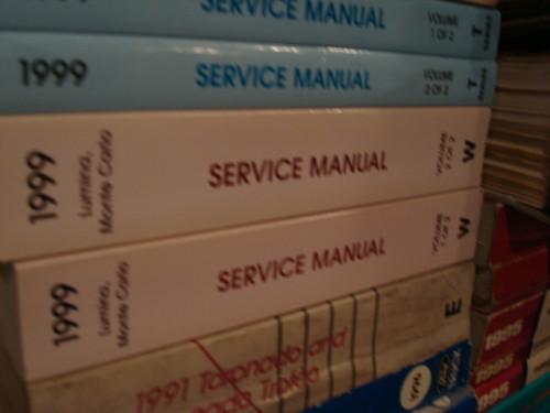 1999 chevy chevrolet lumina/monte carlo factory shop service repair manual books