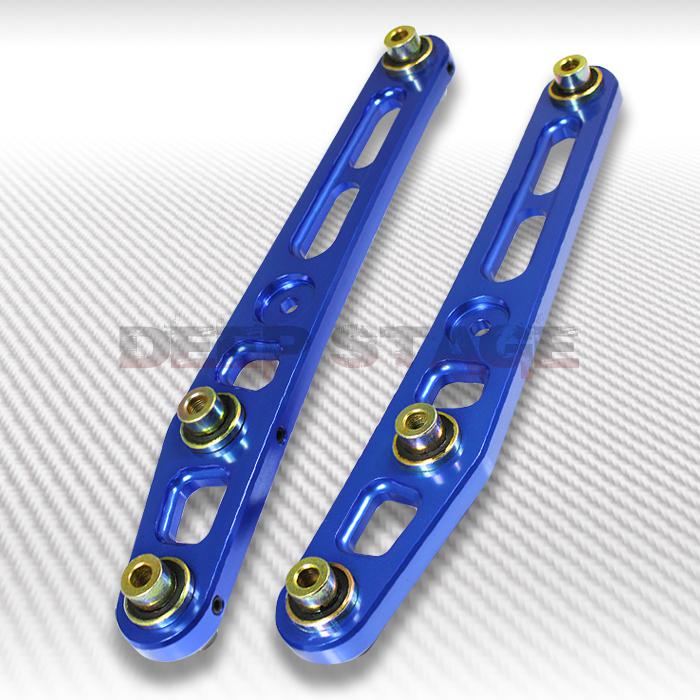 88-95 honda civic crx lx 2-pc high strength rear lower control arms camber blue