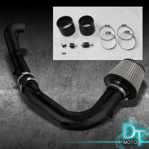 Stainless washable filter + cold air intake 07-10 scion tc 2.4l black aluminum