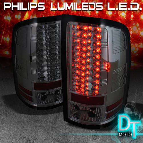 Smoked 07-13 gmc sierra pickup philips-led perform tail lights lamps left+right