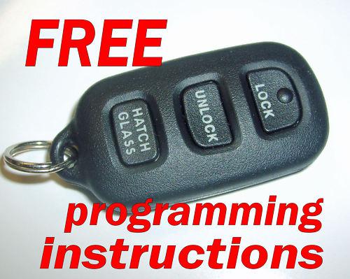 Toyota matrix pontiac vibe keyless remote entry transmitter no panic gq43vt14t