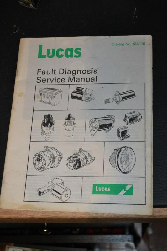 Lucas fault diagnosis service manual
