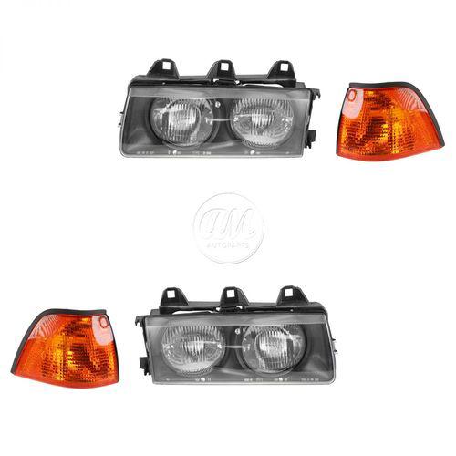 Head light lamp corner turn signal driver passenger set for 92-99 bmw 3 series