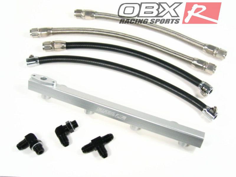 Obx fuel injection rail fit for 90-93 mazda miata 1.6l silver