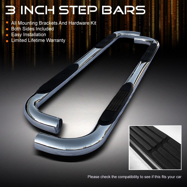 00-13 suburban 2500 yukon xl 2500 3" stainless steel side step nerf bars boards