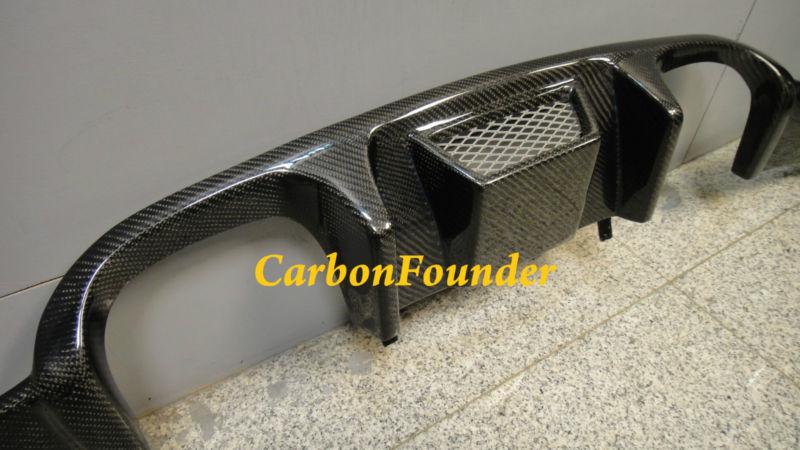 Bmw m3 2008-2013 add f1 brake light style rear bumper carbon fiber diffuser 